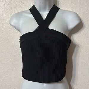 Sincerely Jules Ribbed Halter Tank Large